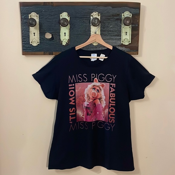 Disney Miss Piggy Fabulous Black T-Shirt Size X-Large - Picture 4 of 13